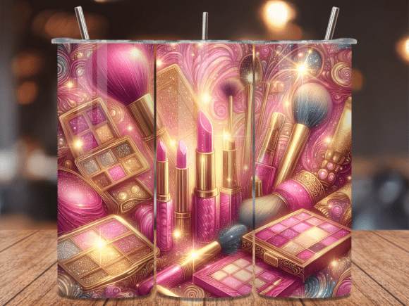 Download Golden Glow Makeup Beauty Tumbler Wrap - Beauty Collection